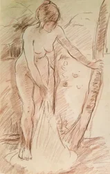 Standing Bather, 1888 (sangvinsk på papir)